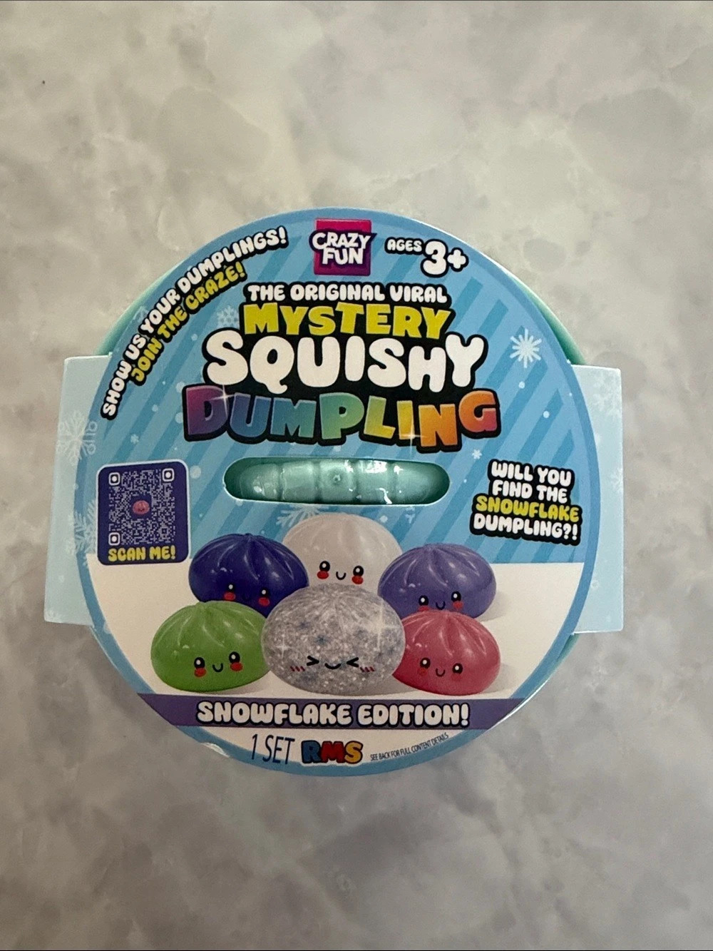 Mystery Squishy Dumpling Squishy Dumpling NWT SNOWFLAKE EDITION RMS